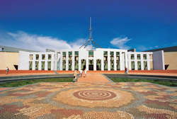 Parliament House in Canberra 